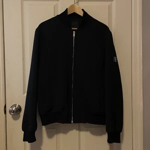 GIVENCHY Black 4G Logo Virgin Wool Bomber Jacket Men L 50 - Picture 1 of 23