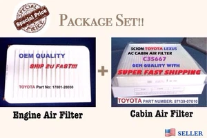 Engine&Cabin Air Filter For 07-17 CAMRY AND VENZA 4 Cylinder Fast Ship! - Picture 1 of 1