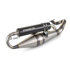 AUSPUFF STAGE6 PRO REPLICA MK2 SCHWARZ FÜR YAMAHA AEROX / MBK NITRO / MALAGUTI F12 - Bild 1 von 4