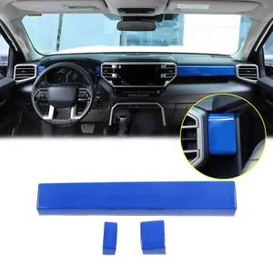 For Toyota Tundra/Sequoia 2022-2023 ABS Blue Car Dashboard Panel Trim Cover Kit - Picture 1 of 12