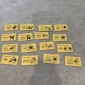 Monopoly 16 Community Chest Cards Set 1998 Board Game Replacement Pieces Parts - Foto 1 di 8