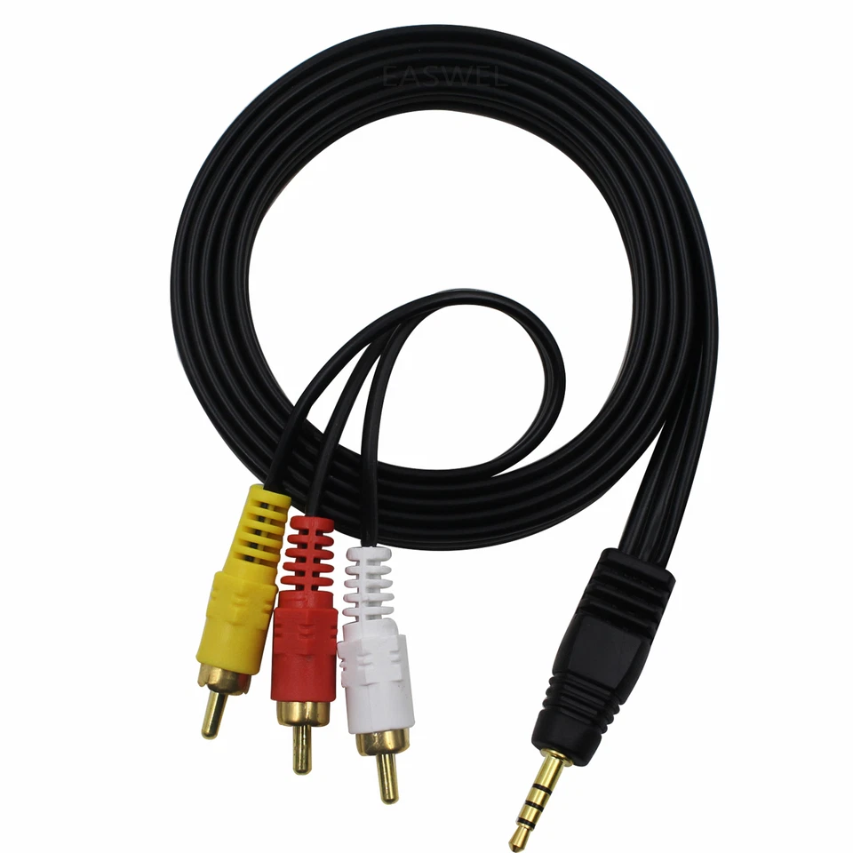 3.5mm AV A/V Audio Video TV Cable Cord Lead For Audiovox Portable DVD Player - Image 1 of 1