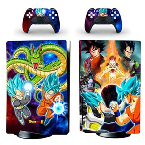 1Set For Dragon Ball Son Goku Vegeta Skin Stickers For PS5 Disc Edition Console - Picture 1 of 5