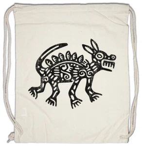 Aztec Dog Turnbeutel Azteken Tattoo American Indianer Stamm Symbol Hund Hunde - Picture 1 of 1