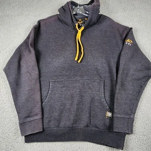 Ariat Rebar Men's Hoodie Sweatshirt M Grey Fleece Pullover Drawstring - Picture 1 of 8