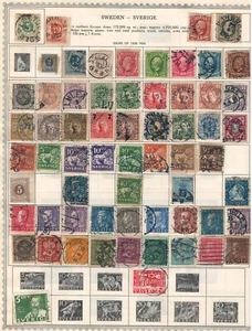 SWEDEN 1858-1936 Very Fine  Used Stamps Hinged on List - Picture 1 of 6