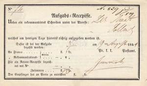 Austria Prefilatelia Recetas de Subidas del año 1849 de Nachod - Imagen 1 de 2