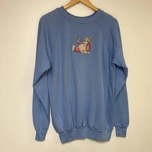 Sudadera Vintage Bunny Azul Bordado Suéter Abuela - Imagen 1 de 2