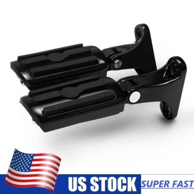 For Harley Street Glide FLHX FLHXS Rear Passenger Foot Pegs w/ Mounts Black 2023 - Image 1 of 4