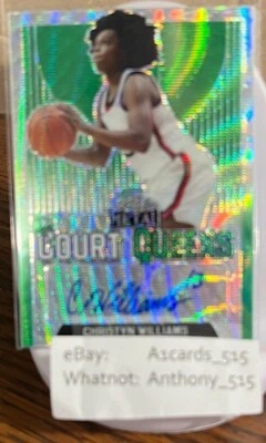 Christyn Williams - 2022 Leaf Metal - Court Queens Autograph Green 3/7 - Image 1 of 3