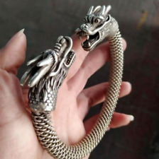 Exquisite Collection Tibet-Silver Handmade Lucky Dragon Buddha Bracelet
