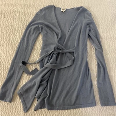 Cárdigan de cachemir ARMANI COLLEZIONI con atadura automática en azul talla 6 Foto 1 de 4