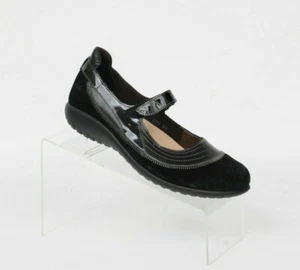 Naot Kirei Black Suede Patent Mary Jane Comfort Loafer Shoe Womens Size 7 Casual - Bild 1 von 12