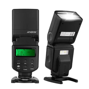 Luz flash universal inalámbrica para cámara Speedlite LCD DSLR Canon Nikon Pentax Sony - Imagen 1 de 10