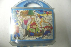 Vintage Block Puzzle Koffer & Bilder - Bild 1 von 9