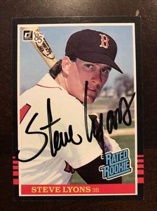 STEVE LYONS 1985 DONRUSS ROOKIE RC AUTOGRAPHED SIGNED AUTO BASEBALL CARD 29
