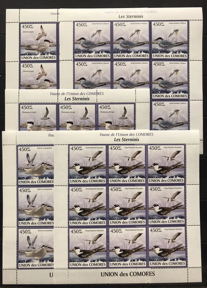9x Pássaros/Fauna Selvagem - Selos Timbres Francobolli - Comores MNH** - Z21 - Imagem 1 de 1