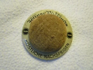 Töllner Pudding köstliche Nachspeisen altes seltenes Stecknadelkissen m. Werbung - Picture 1 of 7