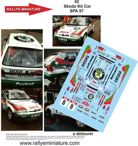 DECALS 1/18 REF 0042 SKODA FELICIA STOLFA BOUCLES DE SPA 1997 RALLYE RALLY - Bild 1 von 1