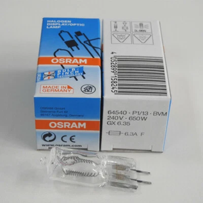 Osram 64540 650W P1/13 240V GX6.35 BVM Disco Stage Studio Bulb Lamp P1 13 64540 - Image 1 of 3