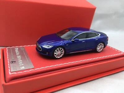 🇺🇦 1:64 Tesla Model S ModelS Blue Limited Scale like HotWheels ( NO 1:43 ) - Image 1 of 4