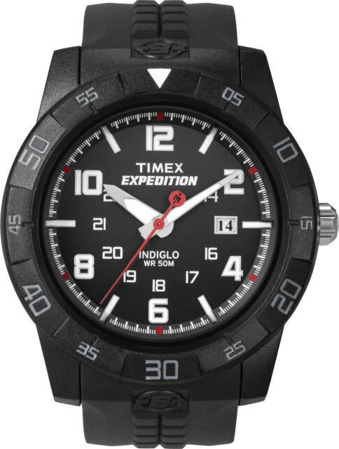 Timex Expedition 43mm Black Resin Case, Black Resin Strap, Men's Wristwatch (T49831)