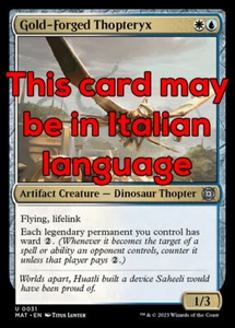 MTG 2x GOLD-FORGED THOPTERYX 31 EXC - PTEROTOTTERO FORGIATO NELL'ORO - MAT - Picture 1 of 1