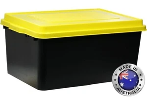 3 x 72L Heavy Duty Plastic Storage Tub Organiser Box Crate Container - Picture 1 of 1