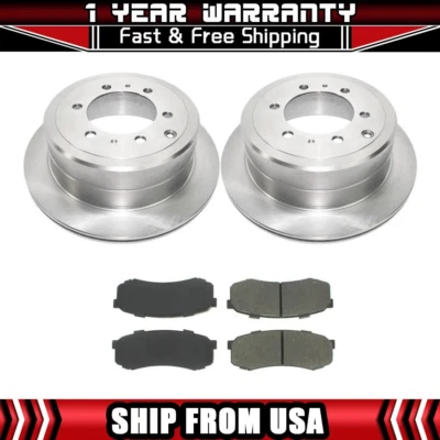 Rotores de freno traseros y pastillas de freno metálicas para Toyota Land Cruiser 1993-1997 Foto 1 de 4