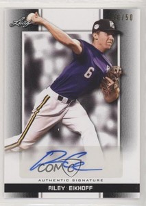 2019 Leaf Perfect Game National Showcase Black /50 Riley Eikhoff #BA-RE1 Auto