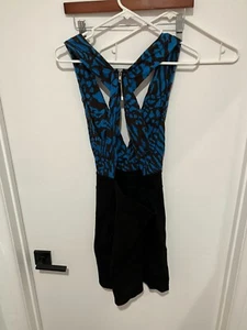 Moda International Women's Dress, Black/Blue, Size 10 - Picture 1 of 2