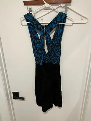 Vestido para mujer Moda International, negro/azul, talla 10 Foto 1 de 2