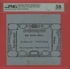 AUSTRIA 500 GULDEN 1806 `` FORMULARE `` PICK # A43b2 PMG 58 CHOICE ABOUT UNC. - Picture 1 of 2