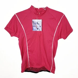 Canari Womens M Bright Pink 1/4 Zip Pocketed Intensity Cycling Bike Jersey NWT - Picture 1 of 5