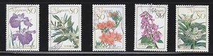 JAPAN 2010 (PREFECTURE) FLOWERS OF HOMETOWN SERIES 8 80 YEN COMP. SET OF 5 STAMP - Picture 1 of 4