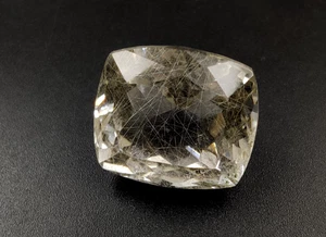 36.20 Ct Crystal Rutilated Quartz Cushion Loose Gemstone - Picture 1 of 7