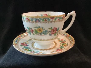 Coalport - "Ming Rose" cup & saucer - footed - Picture 1 of 6