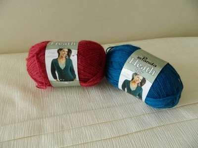 Yarn PANDA Wool Acrylic HEATH 8PLY Red OR Blue Made In Argentina - image 1 of 4