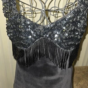 Velvet Dress Sz 7/8 Kneelength. - Picture 1 of 7