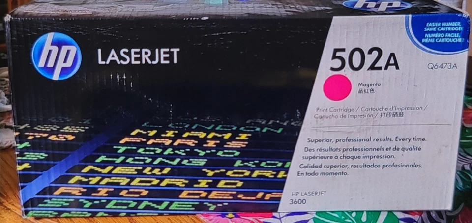 Genuine HP 502A Magenta LaserJet Toner Cartridge Q6473A 3600 3800 Sealed  - Image 1 of 1