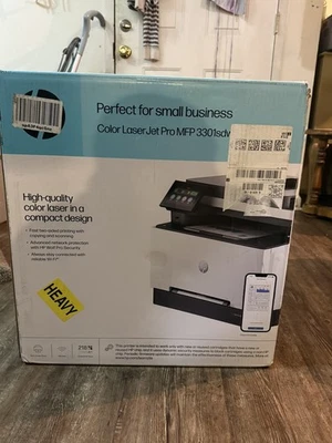 HP Color LaserJet Pro MFP 3301sdw Laser Printer, BRAND NEW!!! - Image 1 of 4