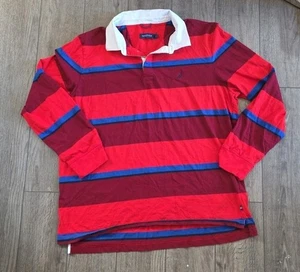 Vintage 90s Nautica Shirt Herren XL USA Colorblock Streifen Langarm Preppy - Bild 1 von 7
