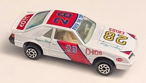 Yatming No. 1028 Ford Mustang Pace Car #28 1/64 White Fox Body Turbo 1982 - Picture 1 of 3