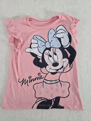 Disney Junior Minnie Top Girls Size 5T Pink Graphic Print Sleeveless Pullover - Image 1 of 4