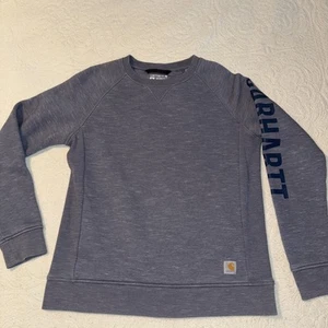 CARHARTT Sweatshirt Youth L 10-12 Relaxed Fit Midweight Crewneck Pullover Gray - Picture 1 of 7