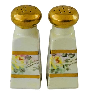 Antique PH Leonard, Vienna, Austria Hand-painted Porcelain Salt & Pepper Shakers - Picture 1 of 7