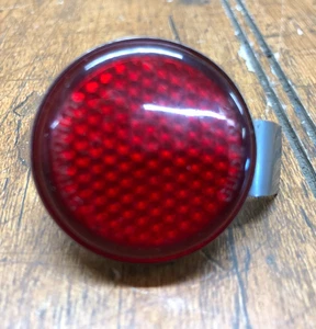 Vintage Guide x42 Stimsonite Round Red Reflector 1-3/8" w/bracket - Picture 1 of 2