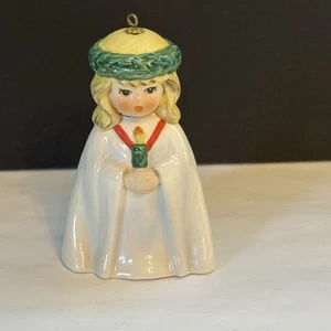 Vintage Goebel 1986 Natale ANGELO CAMPANA ORNAMENTO Germania Ovest - Foto 1 di 12