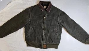 Vintage Carhartt Santa Fe Full Zip Jacket Olive with Brown  - Picture 1 of 16