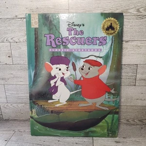 The Rescuers Walt Disney Classic Storybook 1989 Hardcover Mice Fairy Tailes Kids - Foto 1 di 5